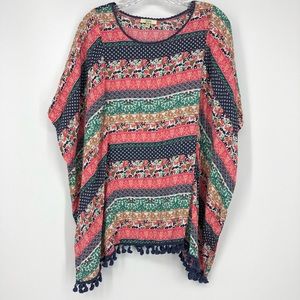 Kori America Multicolored Tassel Top Size Small/Medium